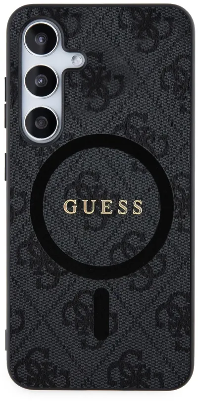 Kryt na mobil Guess PU Leather 4G Colored Ring MagSafe Zadný Kryt pre Samsung Galaxy S24+ Black