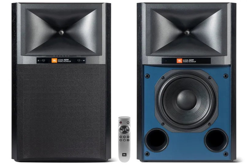 JBL 4329P BLK - Aktívne monitory 2 x 300 W, DAC, streaming, MQA, BT, AirPlay - čierna