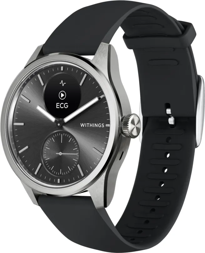 Chytré hodinky Withings Scanwatch 2 42mm - Black, pre mužov aj ženy, OLED displej, meranie