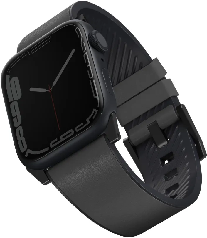 Remienok Uniq Straden vodeodolný kožený remienok pre Apple Watch 45/44/42MM sivý