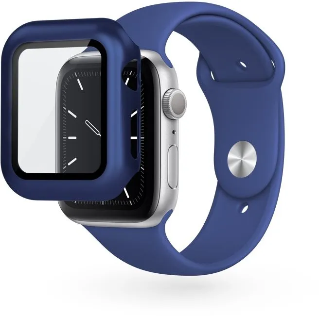 Epico Glass Case Ochranný kryt na hodinky For Apple Watch 4/5/6/SE (40 mm) - blue metallic