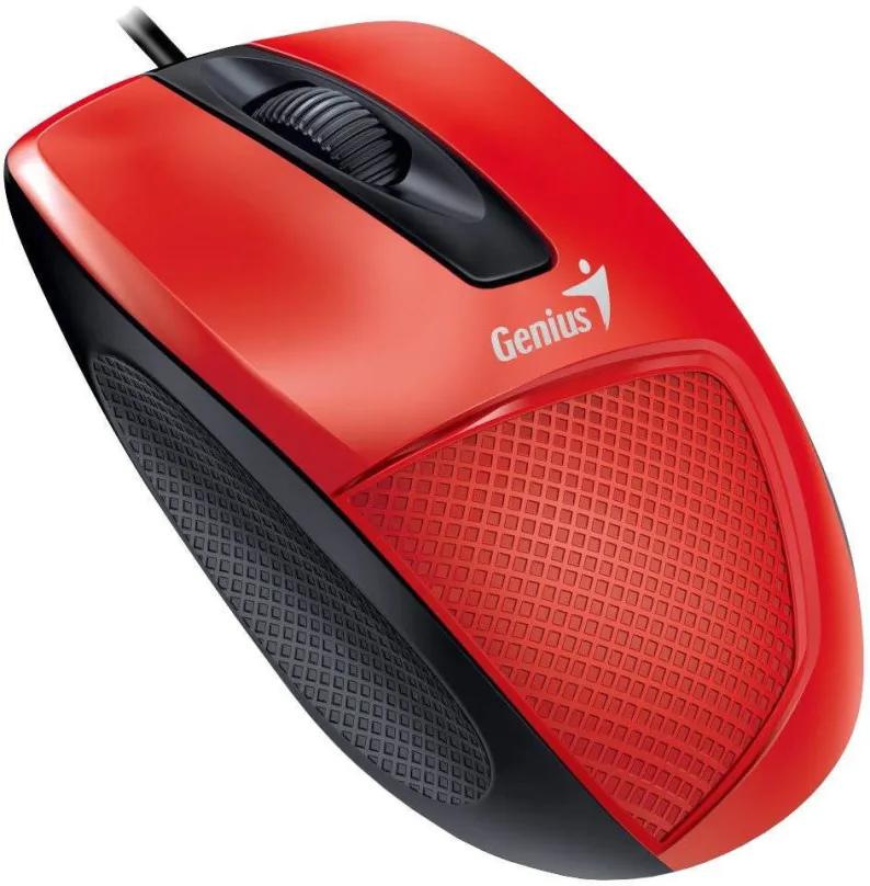 Myš Genius DX-150X červená, drôtová, optická, pre pravákov, pripojenie cez USB, citlivosť