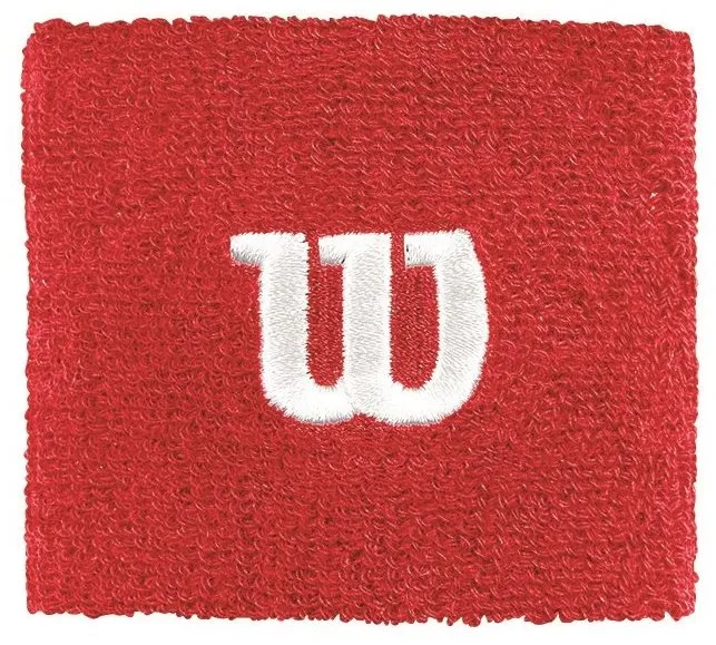Potítko Wilson W Wristband Red, Wilson s rozmermi 0,08 mx 60 mm bavlna 90%, nylon 4%,