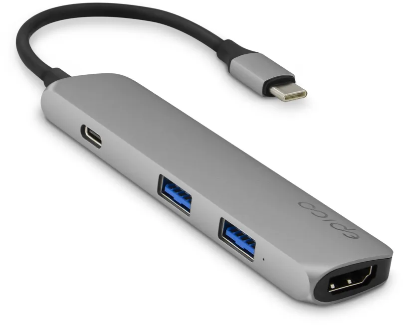 Replikátor portov Epico Hub 4K HDMI s rozhraním USB-C pre notebooky a tablety - vesmírne šedý