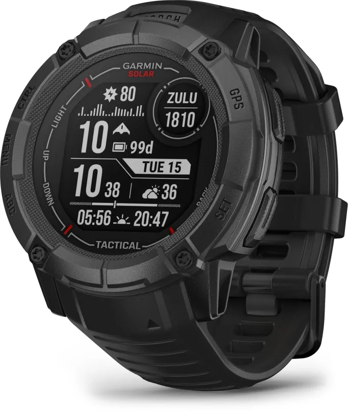 Chytré hodinky Garmin Instinct 2X Solar Tactical Edition Black, pre mužov aj ženy, s ovlád