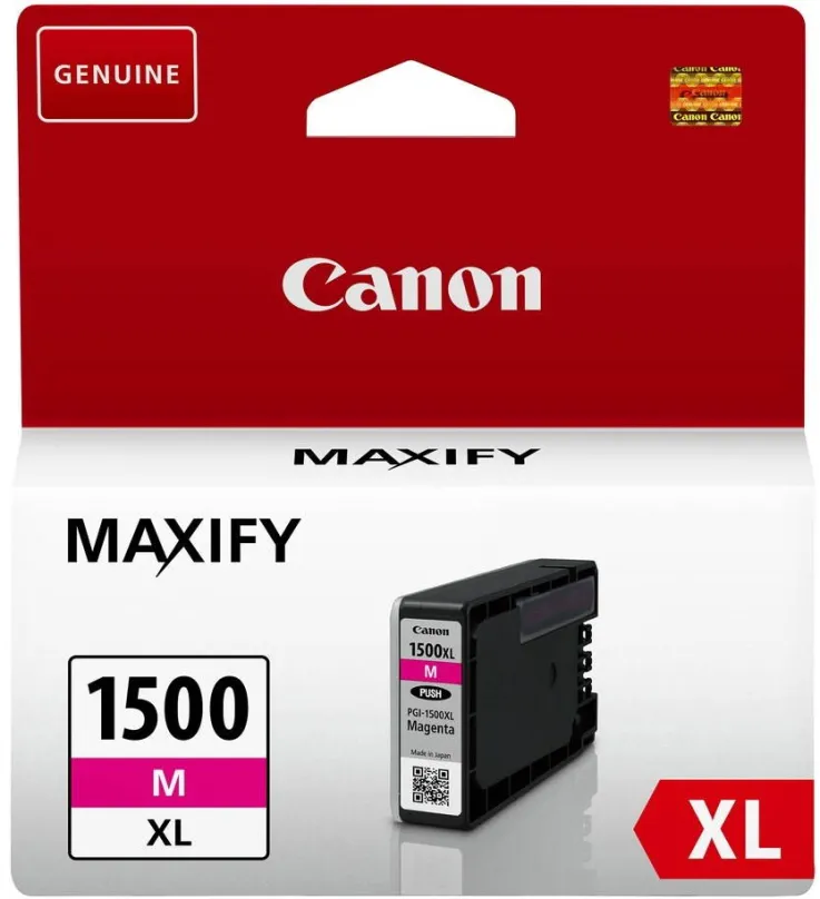 Cartridge Canon PGI-1500XL M purpurová, pre tlačiarne Canon MAXIFY MB2050, MB2150, MB2350,