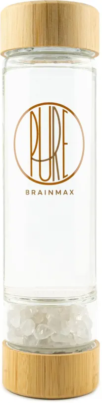 Fľaša na pitie BrainMax Pure Sklenená fľaša s krištáľom 500 ml