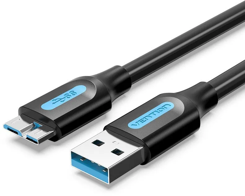 Dátový kábel Vention USB 3.0 (M) do Micro USB-B (M) Cable 3M Black PVC Type