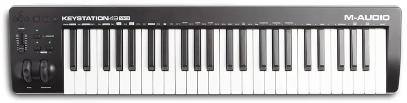 MIDI klávesy M-Audio Keystation 49 MK3, 49 kláves, s polovyváženou klaviatúrou, s dynamiko
