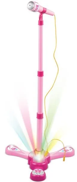 Detský mikrofón Teddies Mikrofón karaoke ružový