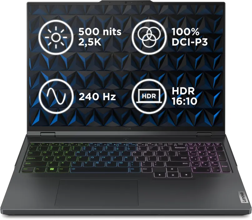 Herný notebook Lenovo Legion Pro 5 16IRX9 Onyx Grey kovový + podložka pod myš