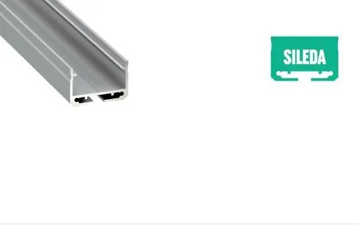 Hliníkový profil pre LED pásky "typ SILEDA", strieborná elox, 2m