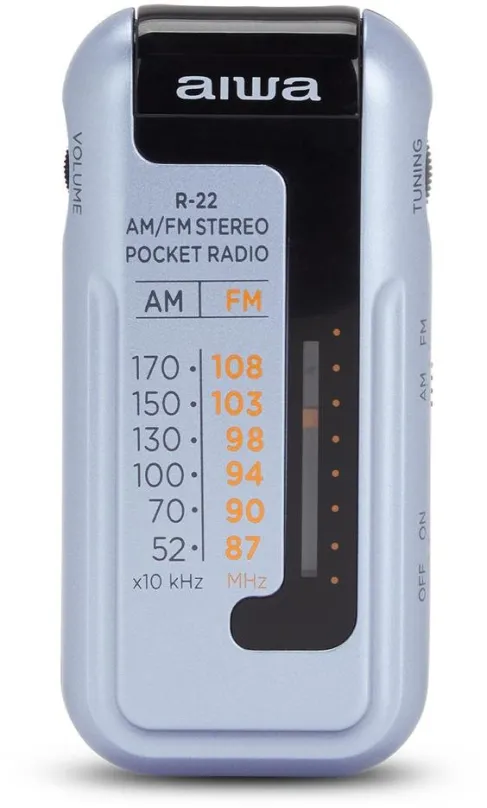 Rádio AIWA Prenosné vreckové rádio so slúchadlami do uší R-22SL