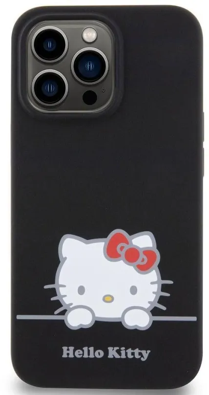 Kryt na mobil Hello Kitty Liquid Silicone Daydreaming Logo Zadný Kryt pre iPhone 13 Pro Black