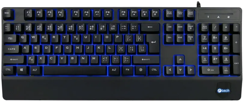 Herná klávesnica C-TECH KB-104, čierna - CZ/SK