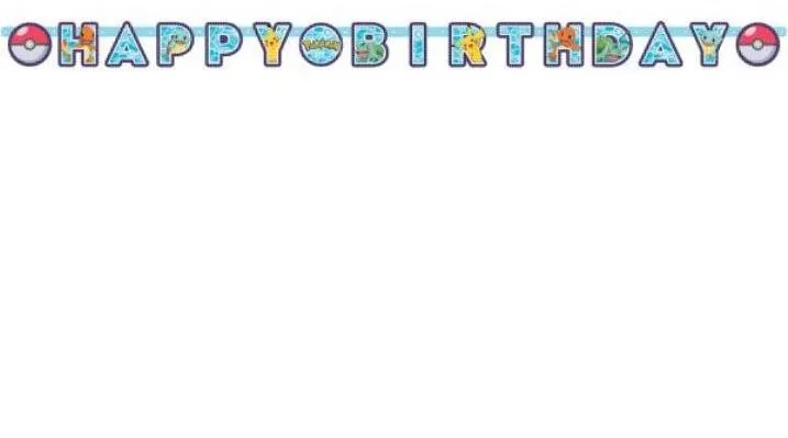 Girlanda AMSCAN Girlanda Pokémon Happy Birthday narodeniny 218 cm