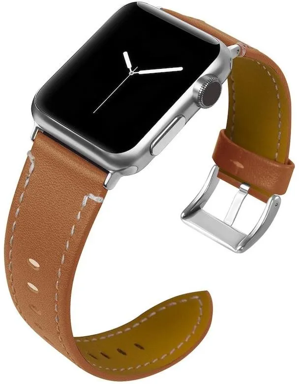 Remienok BStrap Leather Italy pre Apple Watch 42mm / 44mm / 45mm, Brown
