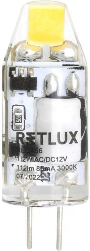 LED žiarovka RETLUX RLL 456 G4 1,2 W LED COB 12V WW