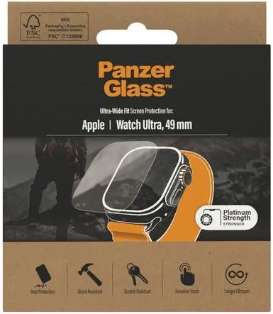 Ochranné sklo PanzerGlass Apple Watch Ultra 49mm, pre chytré hodinky Apple Watch Ultra 49m