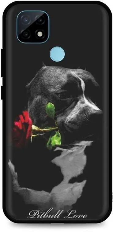 Kryt na mobil TopQ Realme C21 silikón Pitbull Love 61682