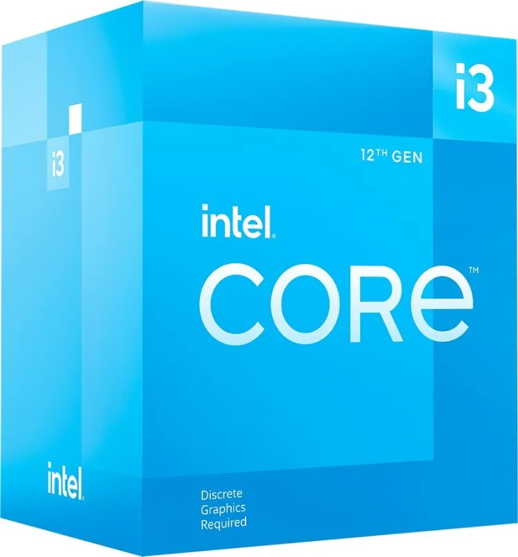 Procesor Intel Core i3-12100F, 4 jadrový, 8 vlákien, 3,3 GHz (TDP 89W), Boost 4,3 GHz, 12M