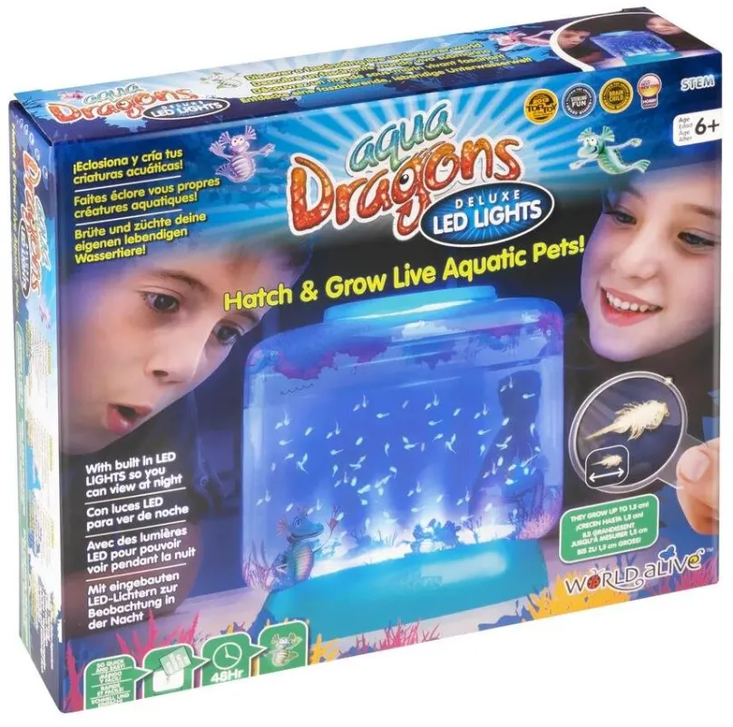 Experimentálna sada Aqua Dragons Vodné dráčiky Akvárium s LED osvetlením