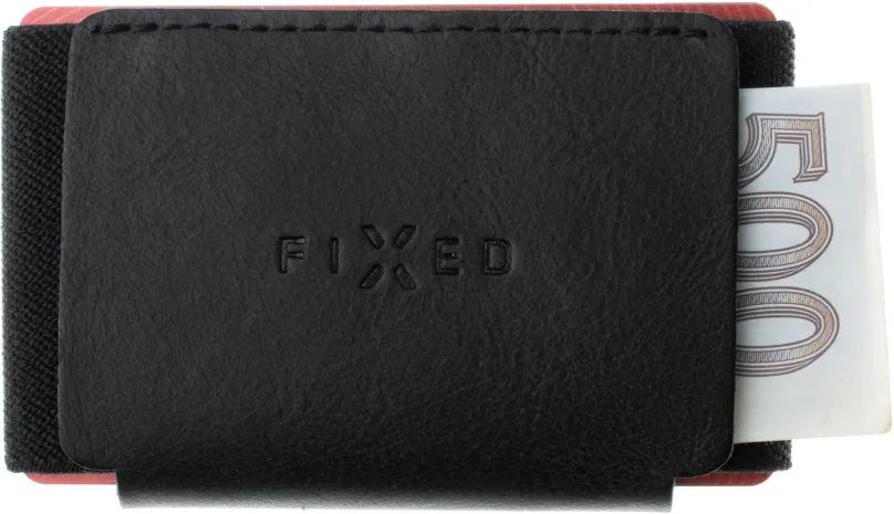 Peňaženka FIXED Tiny Wallet z pravej hovädzej kože čierna