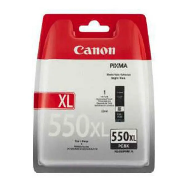 Canon originálny ink PGI550BK XL, black, blister, 22ml, 6431B004, vysoký výkon, Canon Pixma 7250, MG5450, MG6350