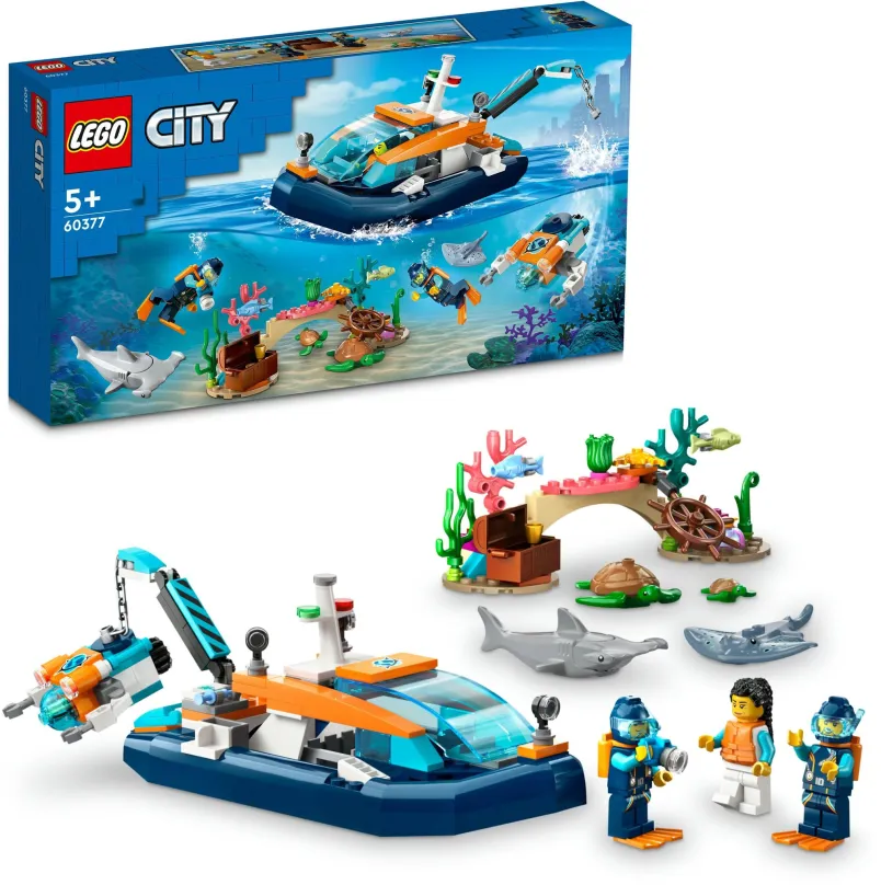 LEGO stavebnica LEGO® City 60377 Prieskumná ponorka potápačov