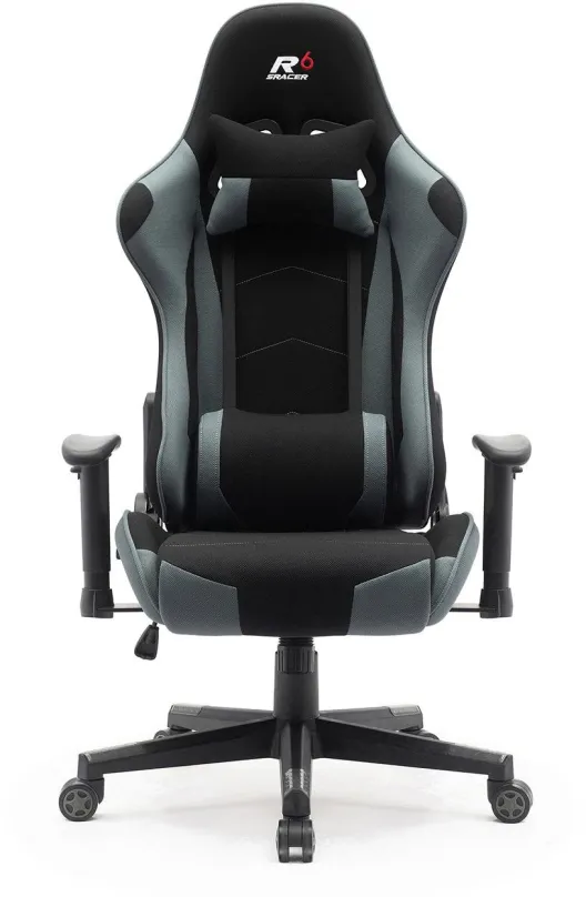 Herná stolička SRACER R6 čierna-šedá