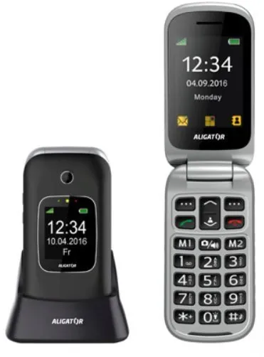 Mobilný telefón Aligator V650 čierno-strieborný