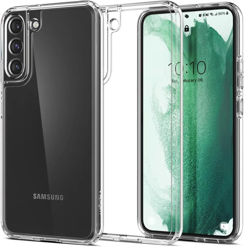 Kryt na mobil Spigen Ultra Hybrid Crystal Clear Samsung Galaxy S22+ 5G, pre Samsung Galaxy