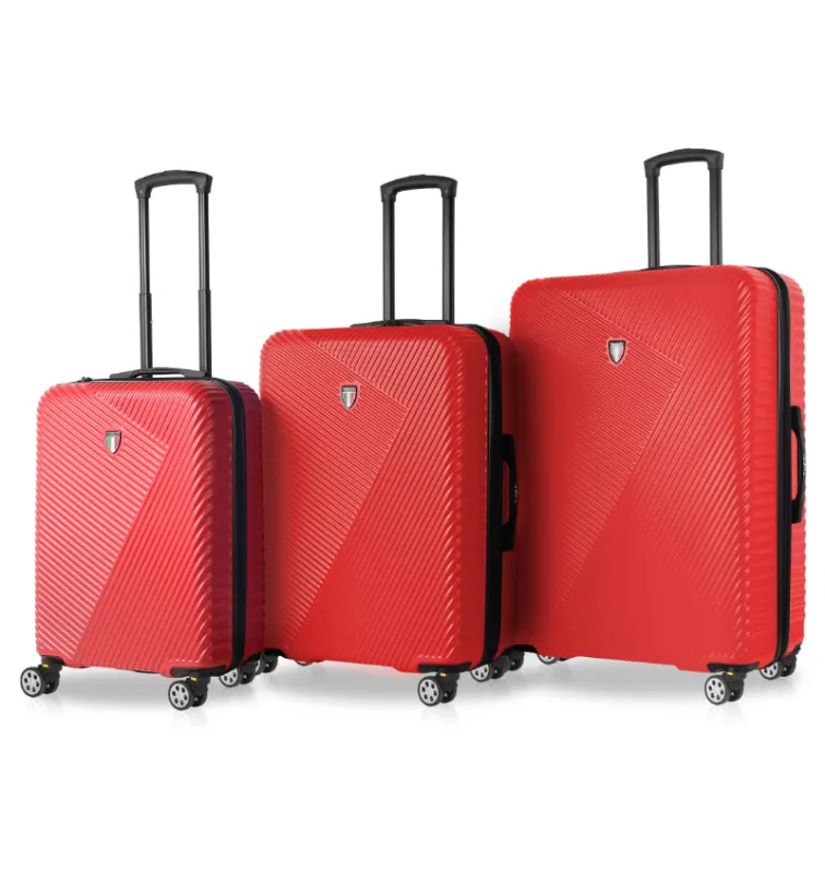 Súprava cestovných kufrov TUCCI T-0118/3 ABS - červená