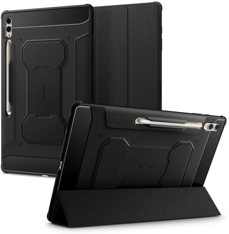 Puzdro na tablet Spigen Rugged Armor Pre Black Samsung Galaxy Tab S9 Ultra/Tab S8 Ultra