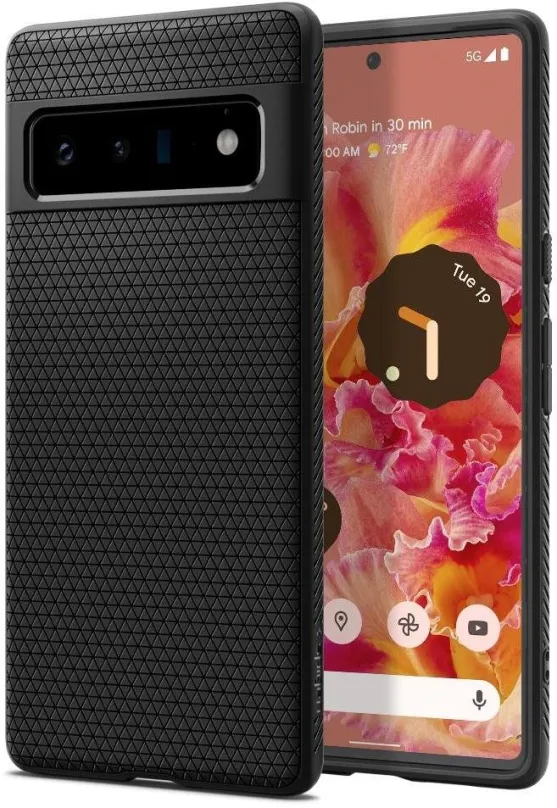 Kryt na mobil Spigen Liquid Air Black Pixel 6 Pro