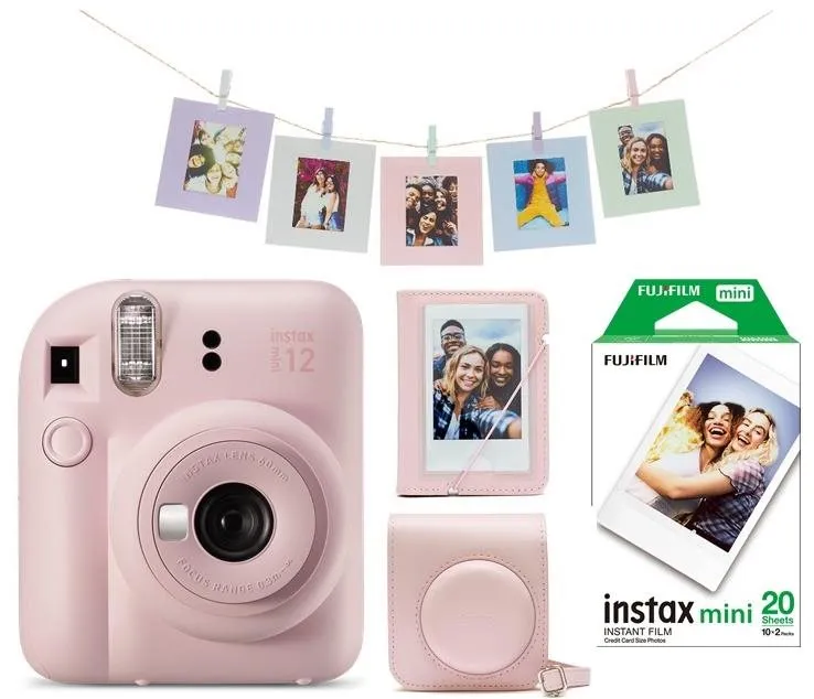 Instantný fotoaparát Fujifilm Instax Mini 12 Pink + Mini 12 ACC kit + 2x10 film