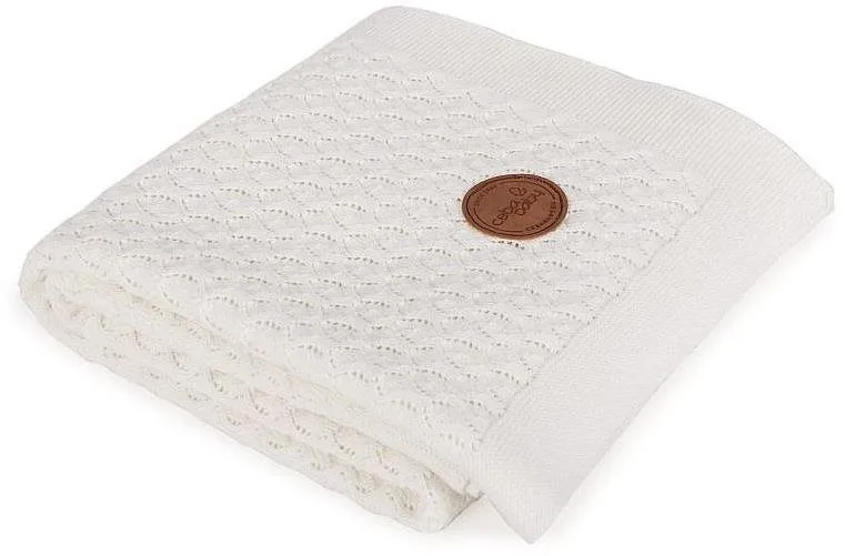Deka CEBA deka pletená v darčekovom balení krémovej farby, 90 × 90 cm