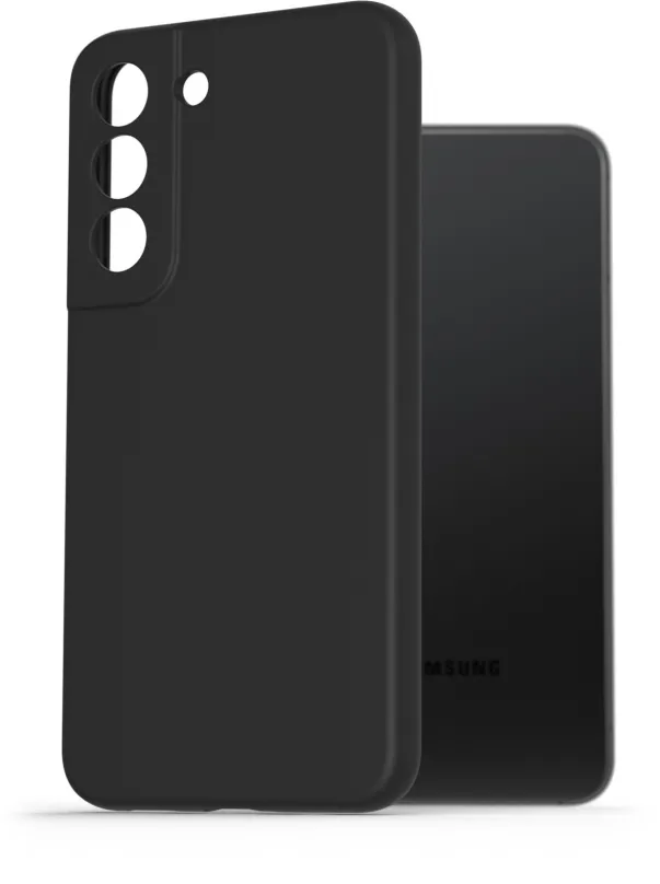 Kryt na mobil AlzaGuard Premium Liquid Silicone Case pre Samsung Galaxy S22 čierne