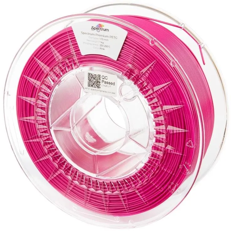 Filament Filament Spectrum Premium PET-G 1.75mm Pink 1kg, materiál PETG, priemer 1,75mm s