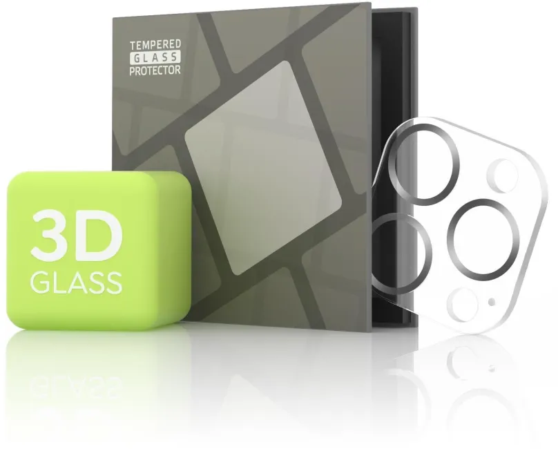Ochranné sklo na objektív Tempered Glass Protector pre kameru iPhone 13 Pro Max / 13 Pro - 3D Glass, šedá (Case friendly)