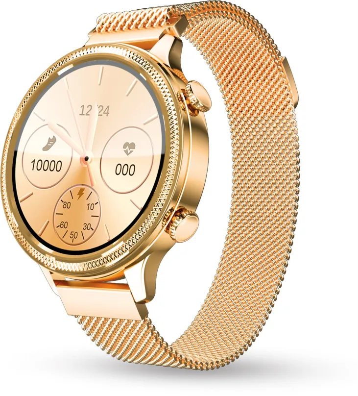Chytré hodinky Aligator Watch Lady (M3), zlaté, dámske, s ovládaním v slovenčine, IPS disp