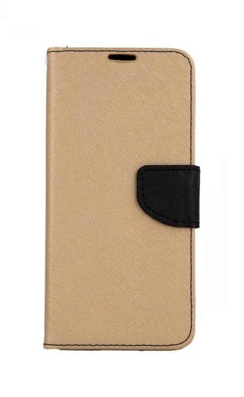 Puzdro na mobil TopQ Samsung A52 knižkové zlato-čierne 67814