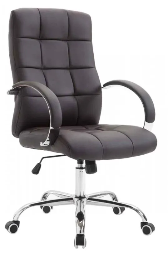Kancelárska stolička BHM GERMANY Mikos, syntetická koža, hnedá
