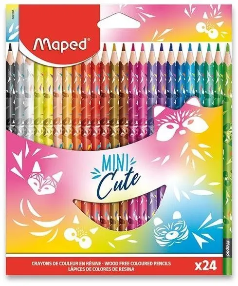 Pastelky MAPED Mini Cute, 24 farieb