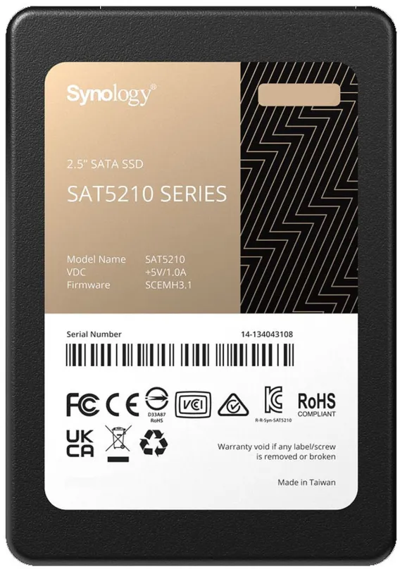 SSD disk Synology SAT5210-1920G, 2.5", M.2 (SATA), rýchlosť čítania 530MB/s, rýchlosť