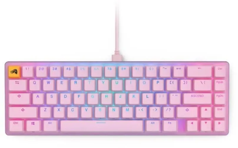 Herná klávesnica Glorious GMMK 2 Compact klávesnica - Fox Switches, ANSI-Layout, pink