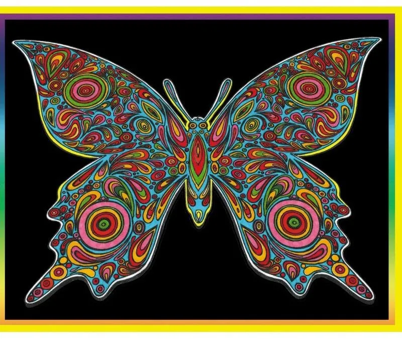 Omaľovánky Colorvelvet zamatový obrázok - motýľ