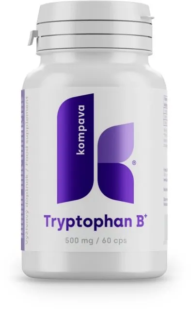 Aminokyseliny Kompava Tryptofán B+, 500 mg, 60 kapsúl