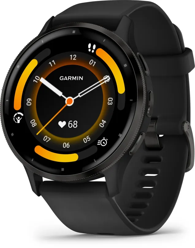 Chytré hodinky Garmin Venu 3 Slate/Black Band, pre mužov aj ženy, AMOLED displej, GPS, tel