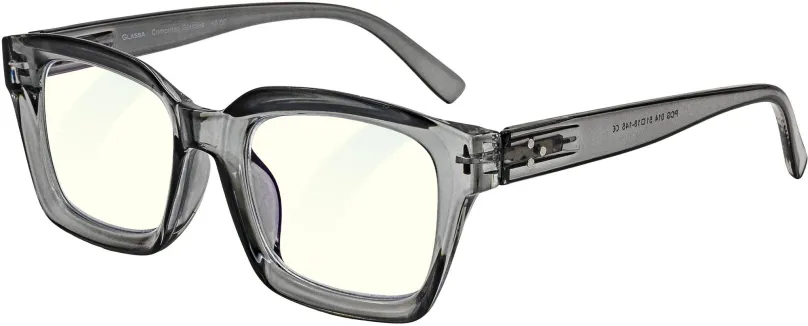 Okuliare na počítač GLASSA Blue Light Blocking Glasses PCG 014, +2,00 dio, šedé transparentné